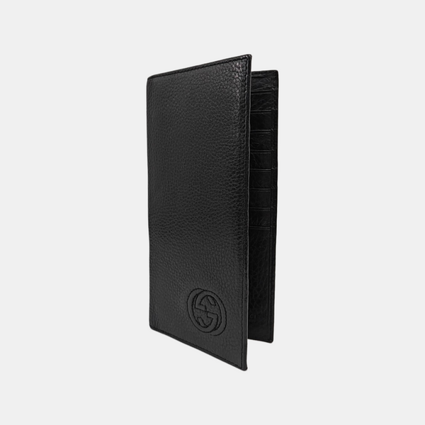 Authenticated pre-owned Interlocking G Mini Calfskin Black Wallet - Wallet at Looply