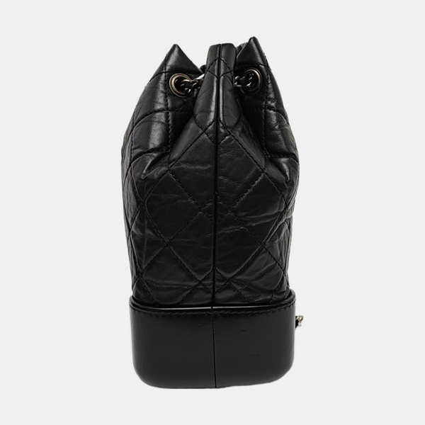 GABRIELLE Small Quilted Calfskin Black