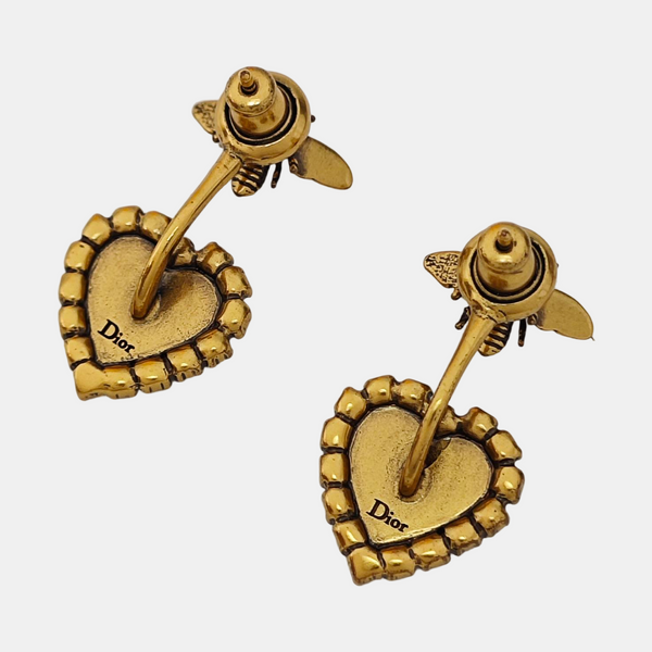 J'adior Metal Gold Stud Earrings