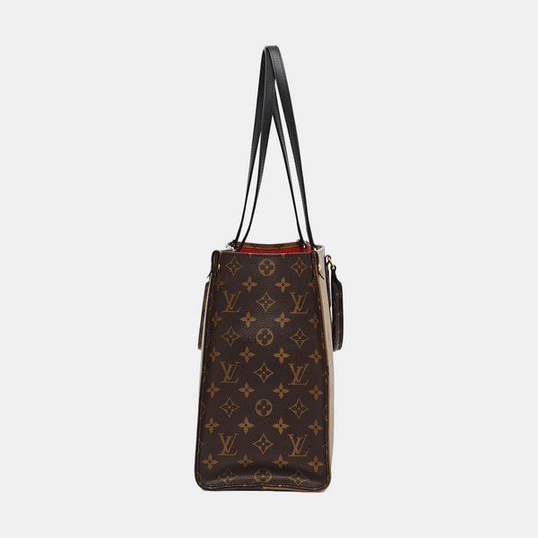ONTHEGO MM Monogram Coated Canvas Brown