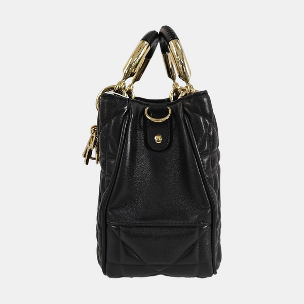 Lady 95.22 Small Cannage Calfskin Black