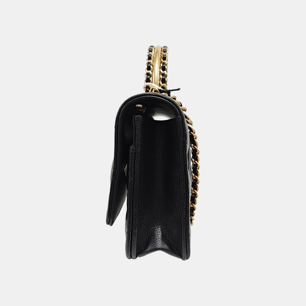 WOC Quilted Grained Calfskin Black