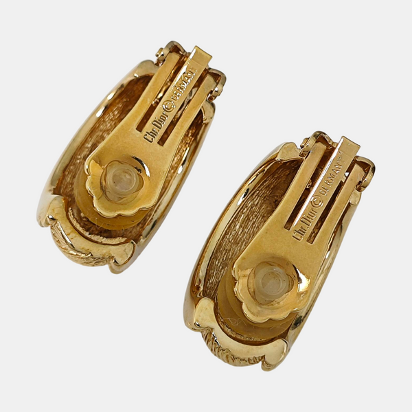 Metal Gold Clip On Earrings