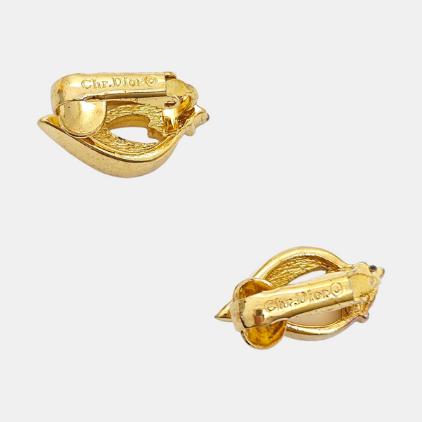 Metal Gold Clip On Earrings