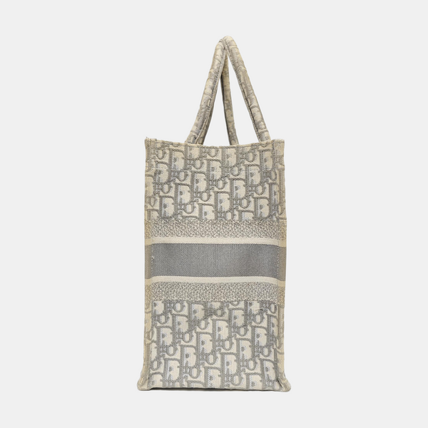 Book Tote Medium Oblique Canvas Gray