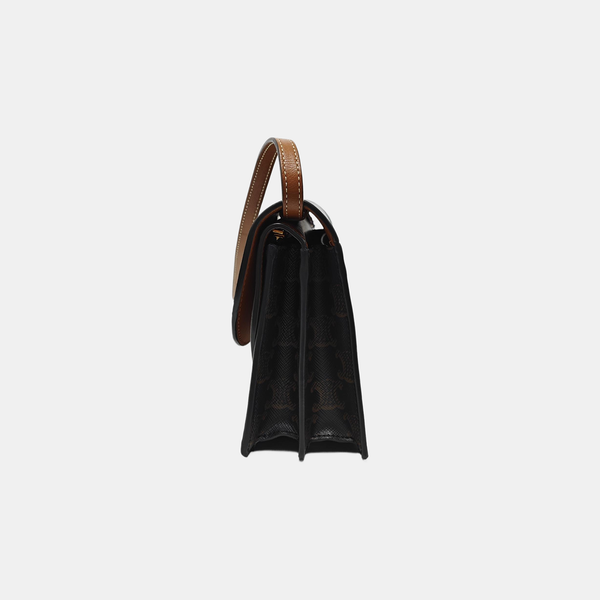 TRIOMPHE CANVAS Small Coated Canvas Brown