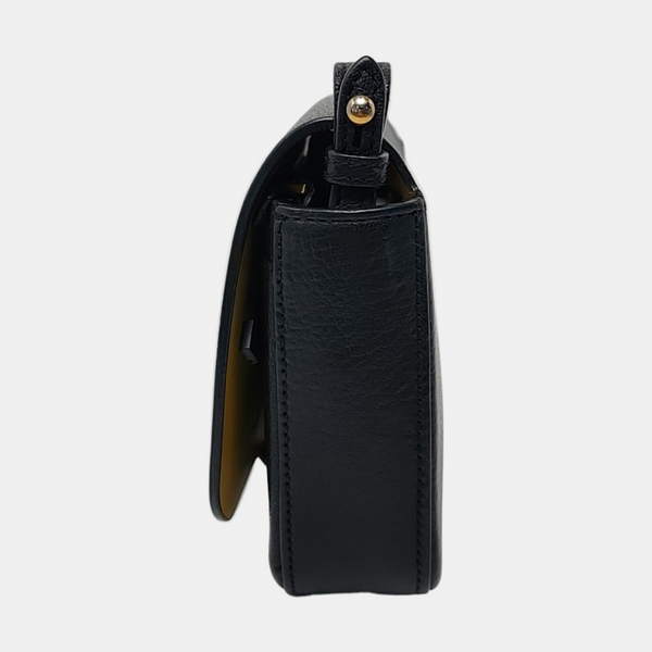 Square Stone Calfskin Black