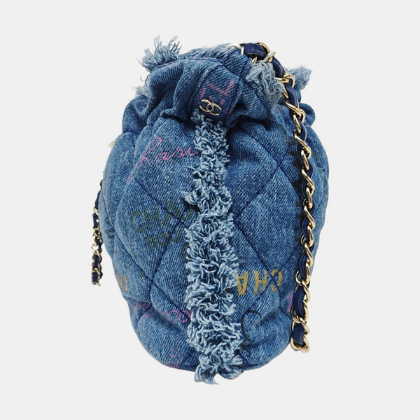 Quilted Denim Blue