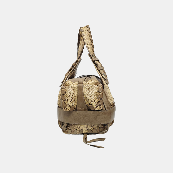 Calfskin Shoulder Bag Beige