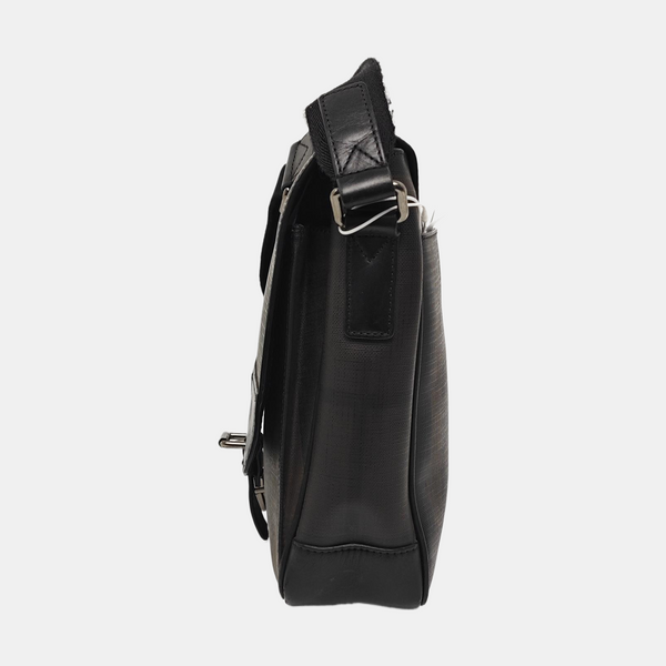 Coated Canvas Crossbody Bag Brown