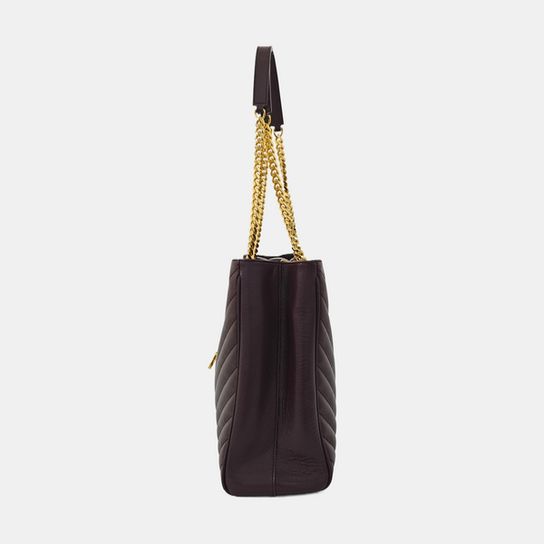 MONOGRAM Chevron Calfskin Red