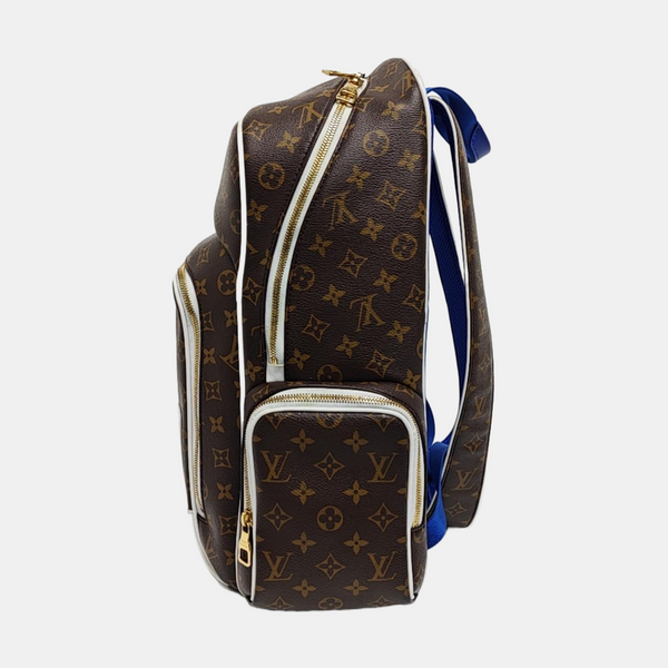 Monogram Coated Canvas Backpack Brown