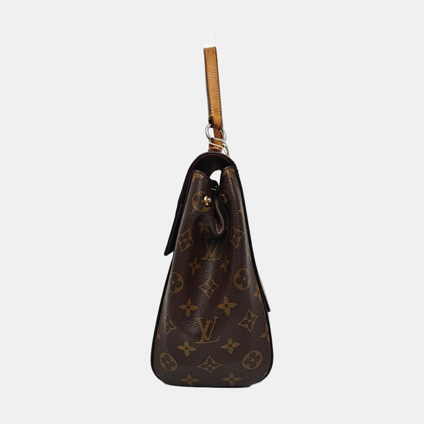 CLUNY MM Monogram Coated Canvas Brown
