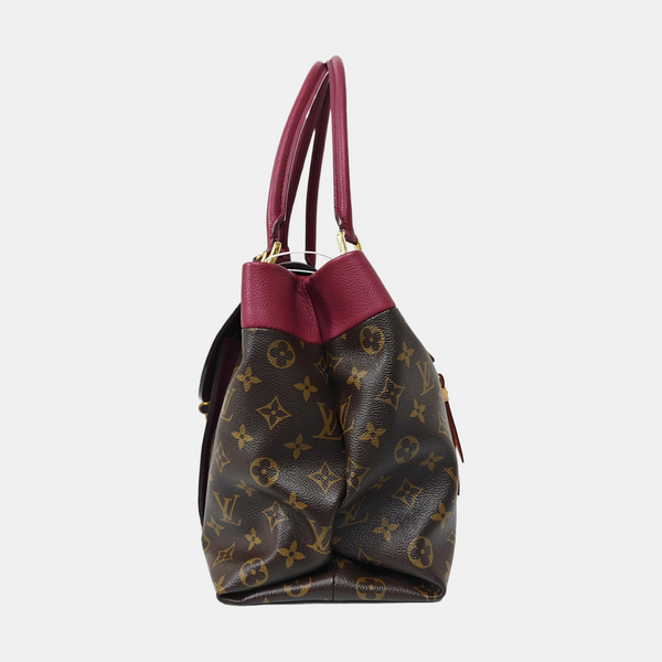 OLYMPE MM Monogram Coated Canvas Brown