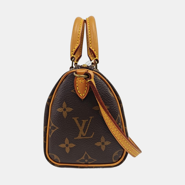 SPEEDY Nano Monogram Coated Canvas Brown