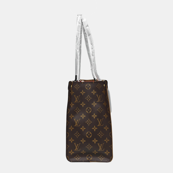 ONTHEGO MM Monogram Coated Canvas Brown