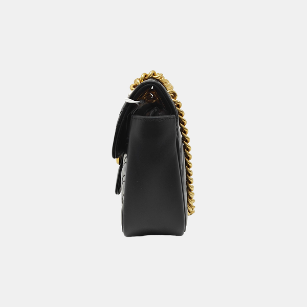 GG Marmont Small Quilted Calfskin Black