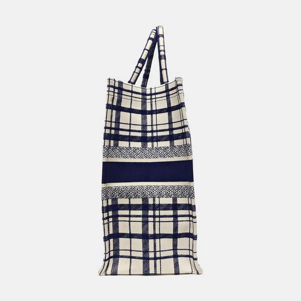Authenticated pre-owned Book Tote Large Canvas Blue - Tote Bag at Looply