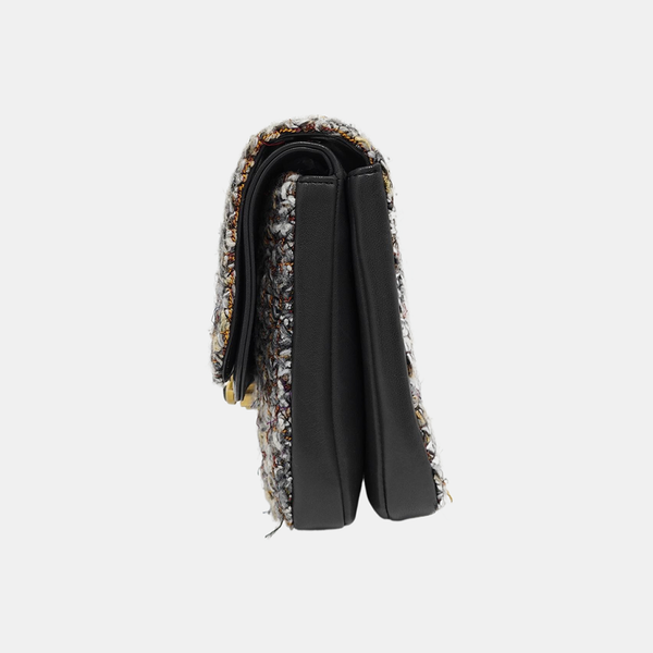 Quilted Wool Shoulder Bag Multicolor