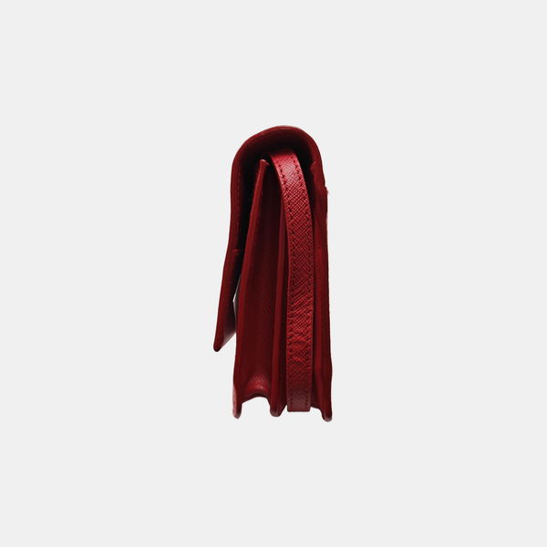 Saffiano Calfskin Shoulder Bag Red