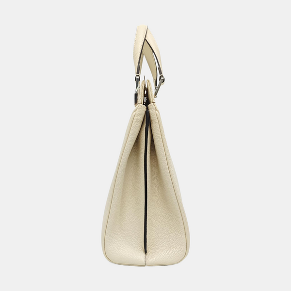 Zumi Medium Calfskin White