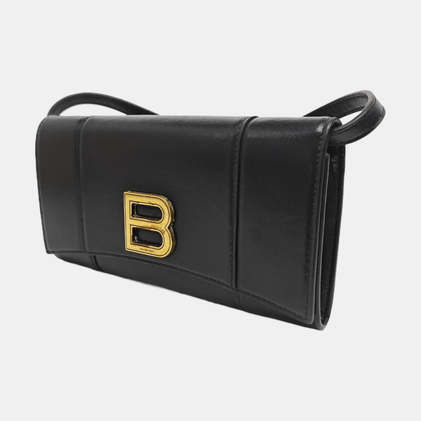 Hourglass Small Calfskin Black