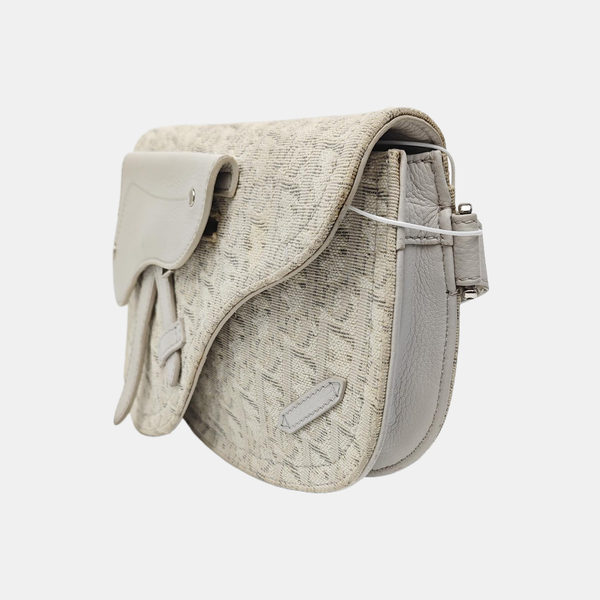 Saddle Small Oblique Canvas Beige