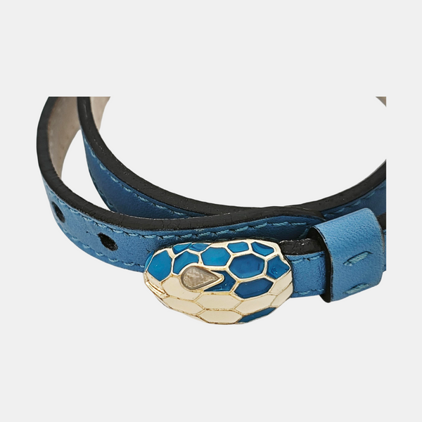 SERPENTI Leather Blue Bracelet