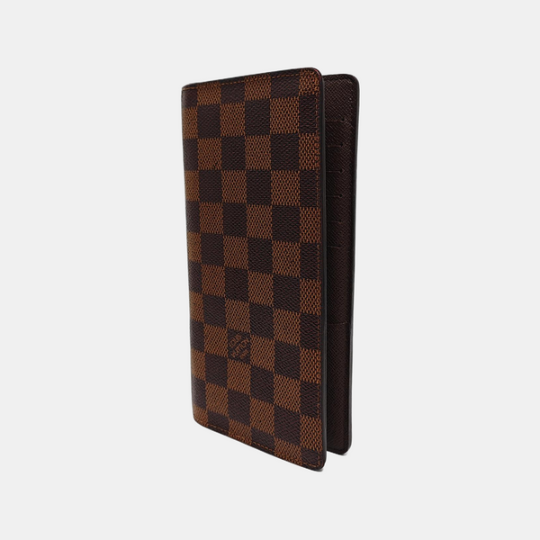 JAMES Damier Ebene Coated Canvas Brown Wallet