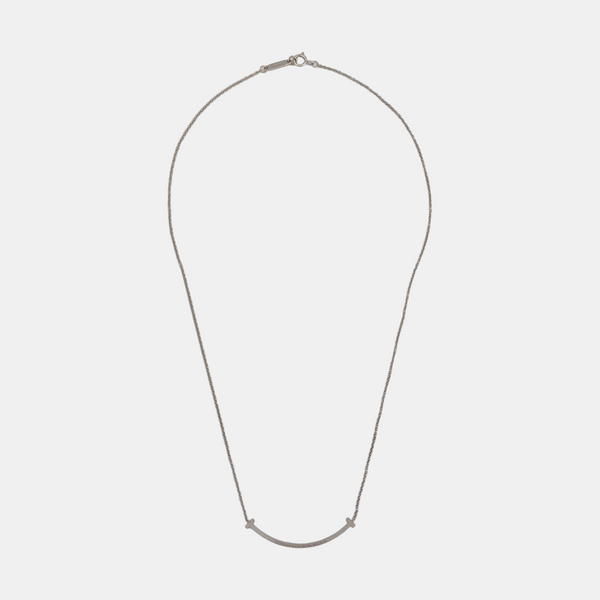 Tiffany T 18k White Gold Silver Necklace