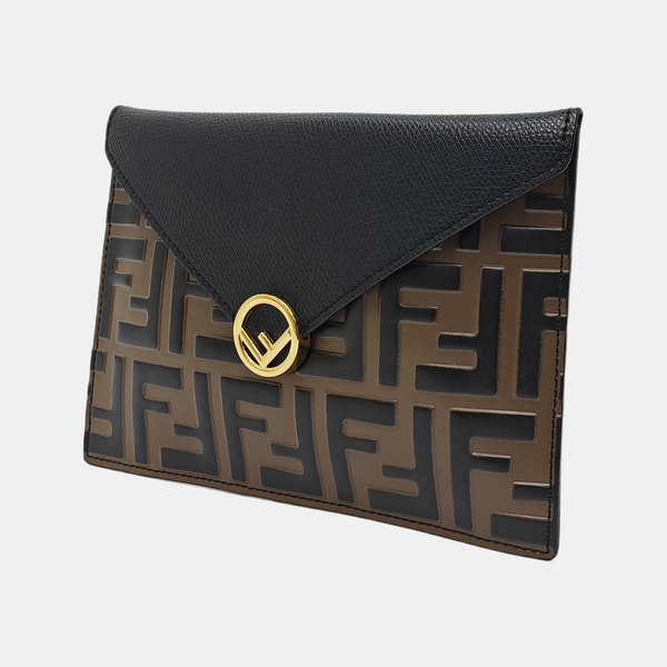 Calfskin Clutch Medium Brown