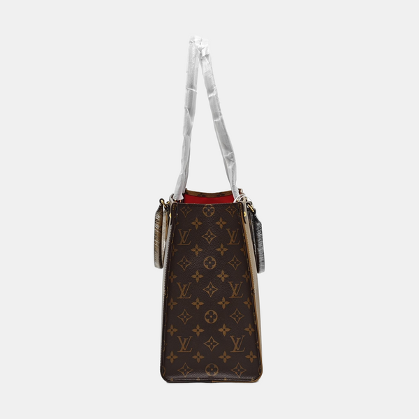 ONTHEGO MM Monogram Coated Canvas Brown