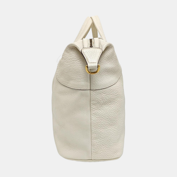 Calfskin Shoulder Bag White