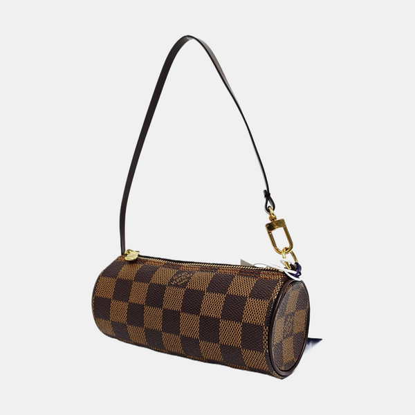 PAPILLON Mini Damier Ebene Coated Canvas Brown