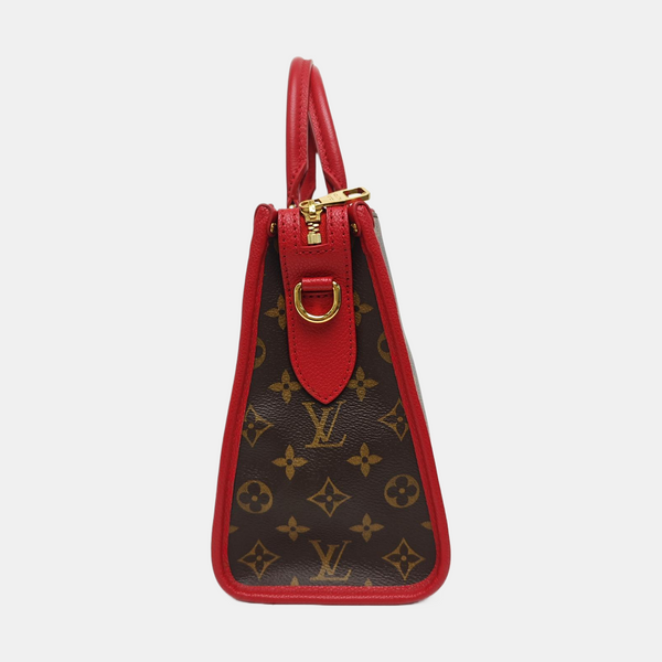 POPINCOURT PM Monogram Coated Canvas Brown