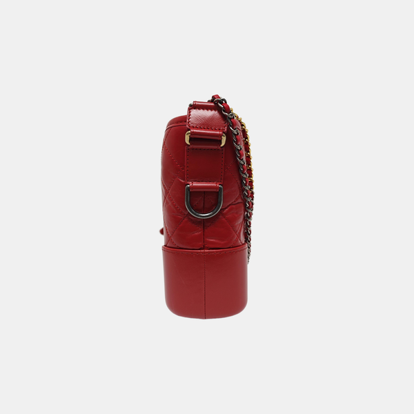 GABRIELLE Medium Quilted Calfskin Red