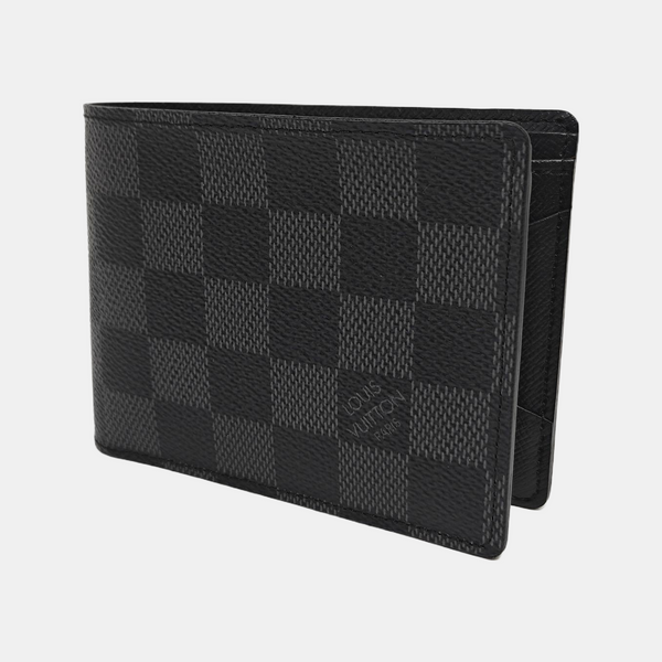 SLENDER Damier Graphite Coated Canvas Gray Wallet