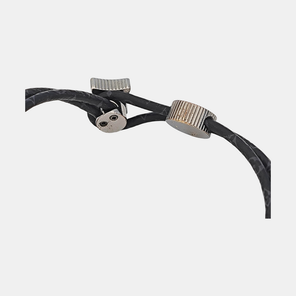 Coated Canvas Black Bracelet