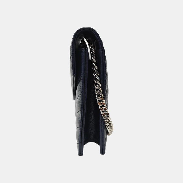 MONOGRAM Chevron Calfskin Blue