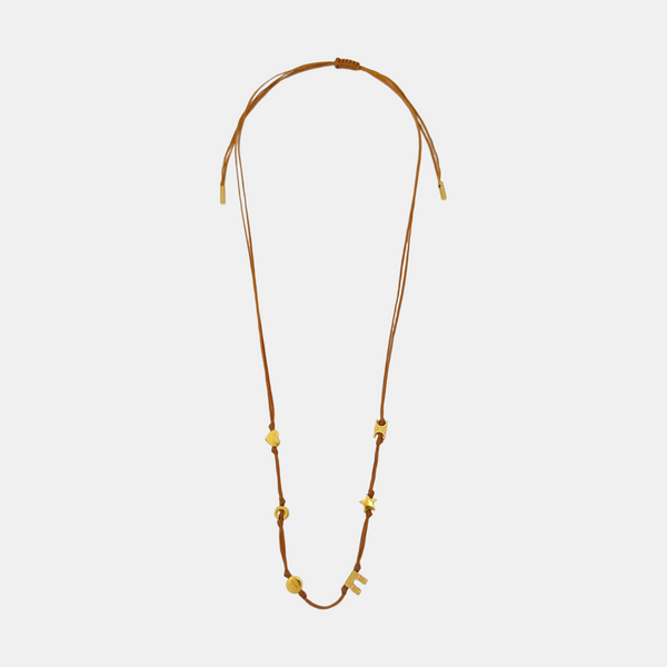 Fabric Beige Necklace