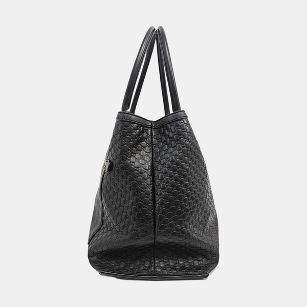 Monogram Calfskin Tote Bag Black