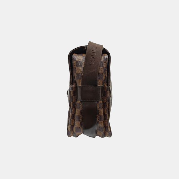 NAVIGLIO Damier Ebene Coated Canvas Brown