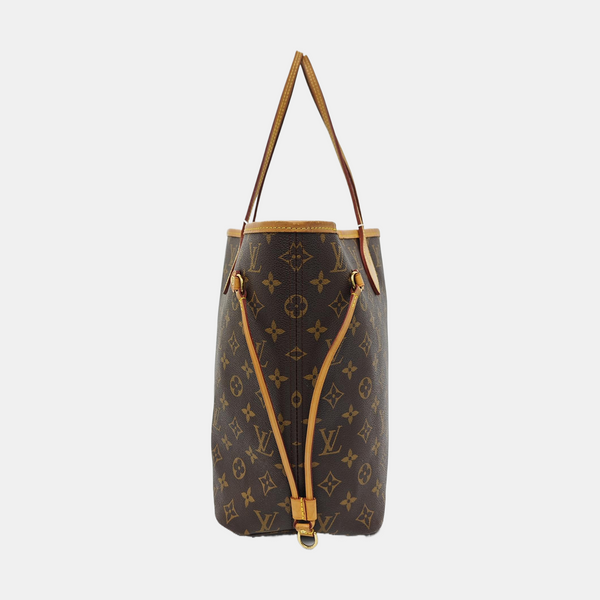NEVERFULL MM Monogram Coated Canvas Brown