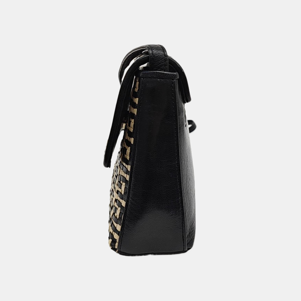 Calfskin Shoulder Bag Black