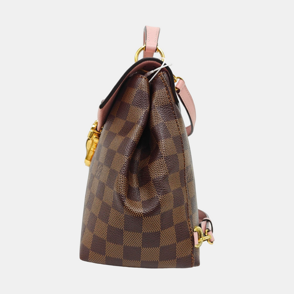 CLAPTON Damier Ebene Coated Canvas Brown