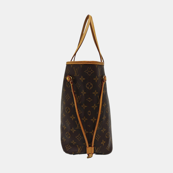 NEVERFULL MM Monogram Coated Canvas Brown