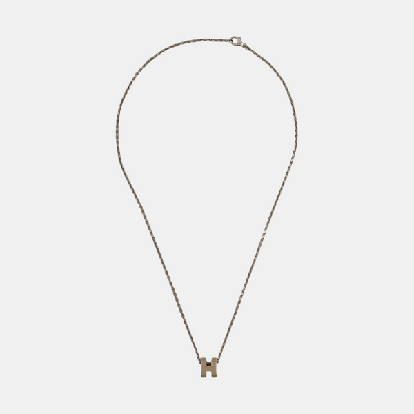 Pop H Metal Silver Necklace