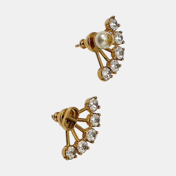 Petit CD Metal Gold Stud Earrings