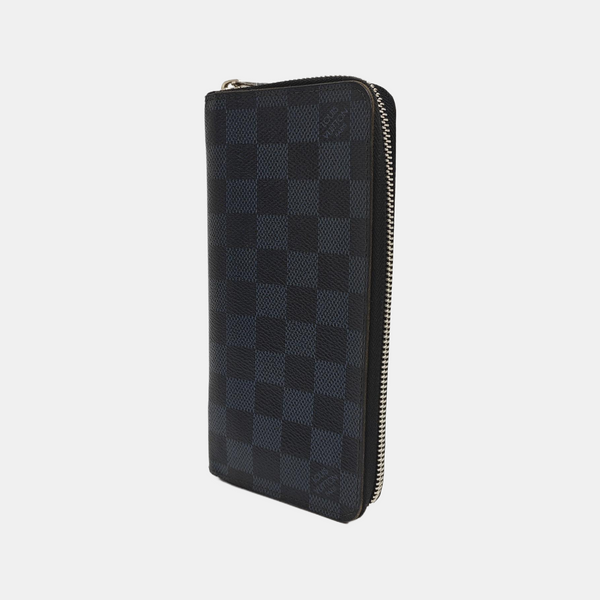ZIPPY Damier Coated Canvas Blue Wallet