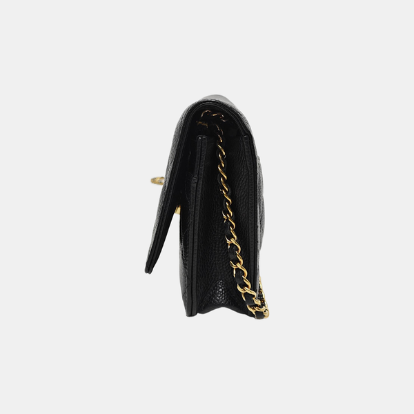 WOC Quilted Grained Calfskin Black
